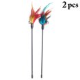 thumbnail image 2 of 2PCS Pet Teaser Toy Fake Feather Bell Decor Cat Teaser Toy Cat Teaser Wand, 2 of 10