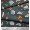 thumbnail image 2 of Soimoi Gray Poly Georgette Fabric Crab & Tortoise Ocean Decor Fabric Printed Yard 42 Inch Wide, 2 of 3