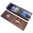 thumbnail image 3 of Flowers Bouquet  Artificial Rose  Fake Flowers  Exquisite Artificial Not Fade For Home Wedding Gradient Blue + Box, 3 of 8