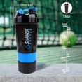 thumbnail image 3 of Protein shaker bottle 16oz shaker bottle for protein shakes,protein shaker with Storage and Mix Ball,3 Layer Leak Proof protein bottle, 3 of 5