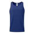 thumbnail image 1 of Mens Casual Tank Tops Racer Back Crewneck Sleeveless Shirt Lightweight Workout Tee Summer Muscle T-Shirts, 1 of 6