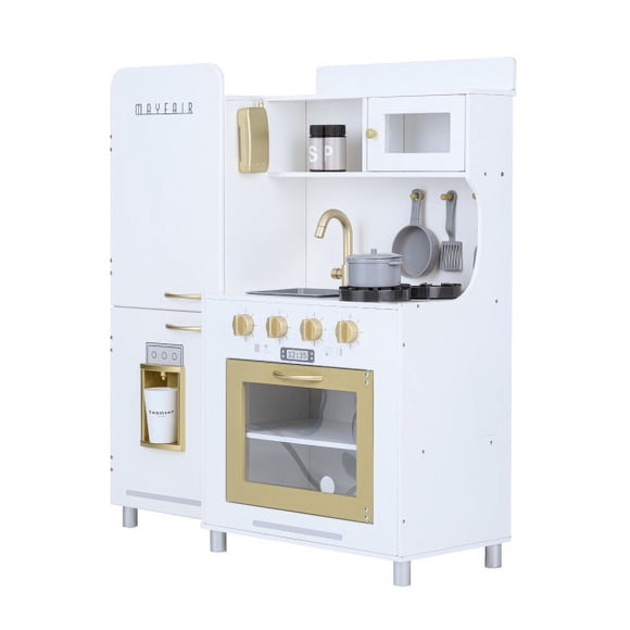 Teamson Kids Mayfair Cuisine de Jeu en Bois pour Enfants et 11 Accessoires Blanc