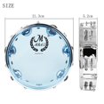 thumbnail image 2 of Milaget Musical Tambourine Blowing Bright Crisp Instrument Round Handheld hand drum 8inch Blue, 2 of 9