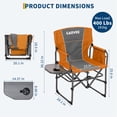 thumbnail image 3 of GloryStar Folding Camping Chair for Adults, Heavy Duty and Portable Director Chair for RV, Beach, Garden, Deck, or Yard, Features a Sturdy Side Table, Accessible Side Pocket, and Beverage Holder, 3 of 8