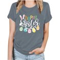 thumbnail image 1 of RKSTN Hauts pour Femmes 2024 Été Décontracté Ample Grande Taille Imprimé Graphique Lapin de Pâques Blouse Mode Col Rond Manches Courtes T-shirt, 1 of 4