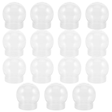 Milisten 15 Pcs Ballons d'Eau Transparents avec Bouchon à Vis, Accessoires de Fabrication de Boules à Neige Vides