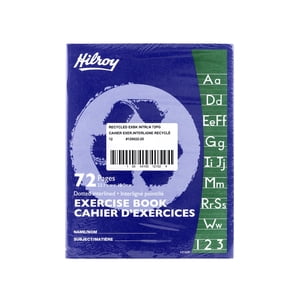 Hilroy Recycled Livres d'exercices, 72 Pages, Interligne pointillée avec marge, 9-1/8 X 7-1/8