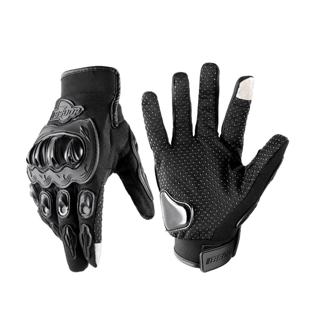 mmirethe Protective Motocross Gloves With Extra Padding For Safety • Breathable Perforations For Comfort black XL