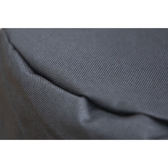 Country Smokers Wood Pellet Grill Cover 2000 Series close-up showing heavy-duty polyester fabric with textured weave and PVC backing in dark grey, highlighting the custom-fit seam and weatherproof, UV-protective material suitable for outdoor grill protection.