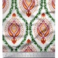 thumbnail image 1 of Soimoi White Rayon Fabric Floral Damask Print Fabric by the Yard 42 Inch Wide, 1 of 3