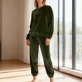 thumbnail image 2 of FAIWAD Ensemble 2 Pcs en Velours pour Femmes, Chandail à Manches Longues à Col Rond avec Pantalon, Survêtement en Velours, 2 of 8