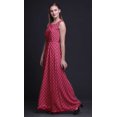 thumbnail image 3 of Bimba Damask Women Long Tank MaxiDress Round Neck Printed Party Gown-X-Large, 3 of 6