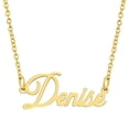thumbnail image 1 of KISPER 18K Gold Plated Stainless Steel Personalized Name Pendant Necklace, Denise, 1 of 6