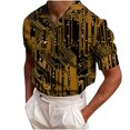thumbnail image 1 of Birdeem T-Shirt à Manches Courtes Col en V Imprimé Décontracté pour Hommes, 1 of 12