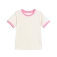 thumbnail image 5 of Nwiuh T-Shirts Basiques Unis pour Filles 1-15 Ans T-Shirts d'Été à Col Rond à Manches Courtes pour Enfants (Rose, 2-3 Ans), 5 of 5