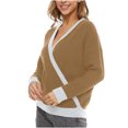 thumbnail image 5 of Yuyuzo Sweater Blouses Long Sleeve V Neck Pullover Patchwork Knit Tops Fall Winter Casual Solid Color Sweaters, 5 of 5