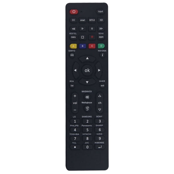 RC-G008 Universal Remote Control for Samsung Sanyo LG Sony Philips Panasonic Sharp Toshiba Hitachi Vizio TCL JVC Hisence