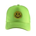 thumbnail image 2 of Gravity Threads Smile Face Embroidery Adjustable Trucker Hat - Cross Eye - Neon Green, 2 of 2