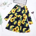 thumbnail image 2 of 2025 Robe pour Tout-Petit s Florale Dos Ligne A Tournesols Manches Longues Plage Lavande Robe Robe Princesse, 2 of 7
