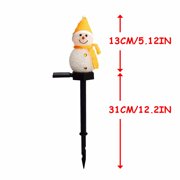 TopLLC Solar Lights Outdoor Solar Garden LED Christmas Lawns Snowman Plug Lights Ground Plug Solar Powered Waterproof Garden Lights for Yard Patio Lawn