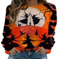 thumbnail image 1 of Women Halloween Sweatshirt Cartoon Long Sleeve Crew Neck Festive Costume, 1 of 6