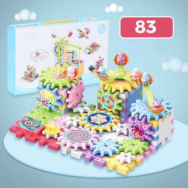 TopLLC Electric DIY Science And Technology Changeable Building Blocks Mechanical Gear Children's Educational Early Childhood Insertion Particles Building Block Toys on Clearance