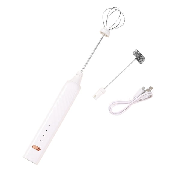 TIELUTT Batteur à Oeufs 3 Vitesses Sans Fil Mousseur à Lait pour Pâtisserie Fonction Double Tête USB Lait Café Mousseur à Lait Mélangeur Portable Batteur à Main Rival Batteur de Cuisine Éléphant Moins de 5 Poussoir vers le Bas