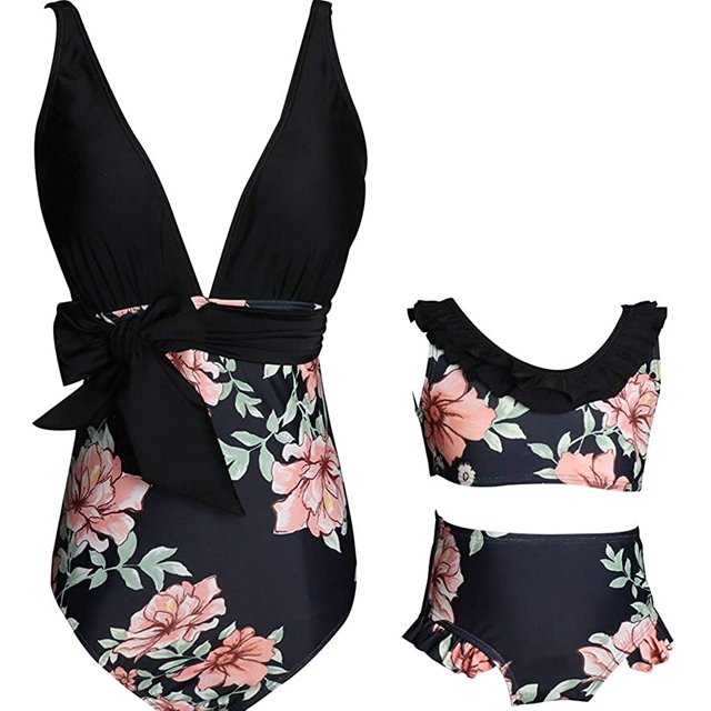 Girls Swimsuit Two Pieces Bikini Set Ruffle Falbala Swimwear Bathing Suits
