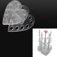 thumbnail image 3 of Heart  Shape 12 Holes Brush Pen Holder Nail Tool Display Shelf Organizer, 3 of 10