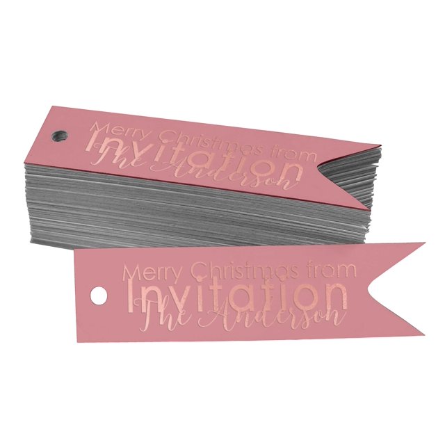 Inkdotpot Pack Of 50 Real Rose Gold Foil Paper Tags Invitation Party Favor Hang Tags