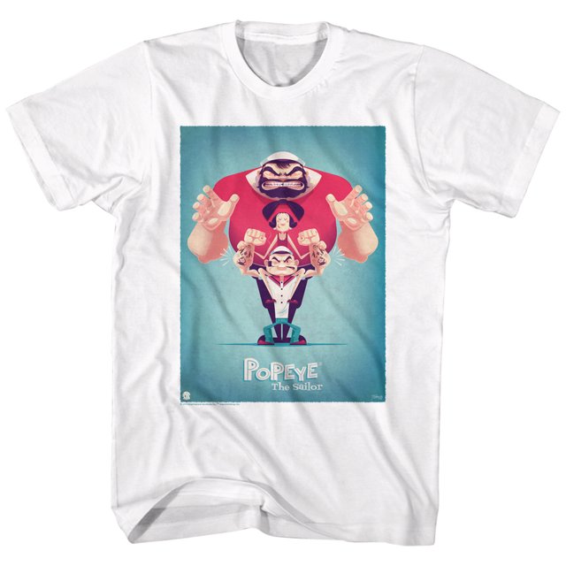Popeye le Marin Homme Bande Dessinée Olive Oyl Bluto American Classics T-Shirt pour Adulte