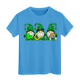 thumbnail image 1 of PMVFHDE Hauts d'Été pour Filles T-Shirts pour Fille Hauts Mignons Hauts Courts pour Fille Hauts de Sortie pour Fille T-Shirt à Manches Courtes pour Filles T-Shirt d'Été à Col Rond Coupe Décontractée T-Shirts Basiques Bleu, 6-7 Ans, 1 of 4