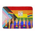 thumbnail image 1 of Gay Pride Parade Progrès Fierté Bain Tapis Machine Lavable Anti-fatigue Mémoire F, 1 of 4