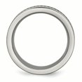 thumbnail image 2 of Titanium Sawtooth Design Flat Polished w/Brushed Edge 8mm Band Size 7, 2 of 3