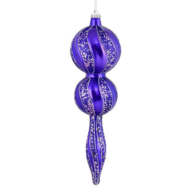 Vickerman N186966D 16.5 Po. Ornement Pailleté Bonbon Violet