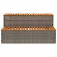 thumbnail image 3 of vidaXL Hot Tub Step Grey 100x50x50.5 cm Poly Rattan and Solid Acacia, 3 of 5