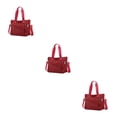 thumbnail image 4 of relayinert Sac à Main pour Femmes - Nylon Résistant aux Déchirures Fabriqué avec Plusieurs Façons de Transporter Sac à Bandoulière Rouge Vin Ensemble de 3, 4 of 6