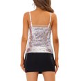 thumbnail image 3 of INSPIRE CHIC Camisole Sans Manches à Panneaux en Maille à Paillettes pour Femme m Multicolore, 3 of 7