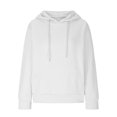 thumbnail image 4 of Mrat à Capuchon pour Femmes Décontracté à Manches Longues Mignon Chandails à Capuchon à Cordon Chandail à Enfiler Mignon Chandails à Capuchon Chandail Matelassé Col Rond Chandails pour Dames Hauts Blouse Uni Sans Poches Chandail à Capuchon Blanc TTG, 4 of 6