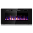 thumbnail image 1 of Costway 36'' Electric Fireplace Recessed Ultra Thin Wall Mounted Heater Multicolor Flame, 1 of 10