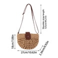 thumbnail image 3 of Matoen Rattan Straw Bag Straw Purses for Women Summer Beach Mini Tote Bag Hand Woven Shoulder, 3 of 9