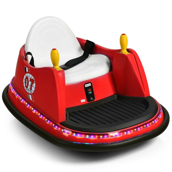 Gymax 6V Kids Ride On Bumper Car Vehicle 360 Degree Spin Toy w/ Remote Control Red