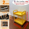 thumbnail image 1 of 1 Pce Étagère de Rangement en Plastique avec Roues, Étagère de Rangement à 2/3/4 Niveaux, Fruits et Légumes, 1 of 5