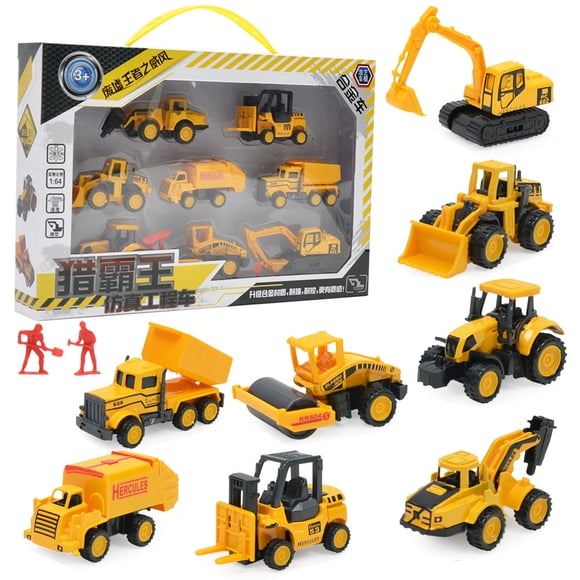 Rewenti 8PC Mini Construction Vehicle Engineering Car Excavator Dumpers Multi Style Toy Gifts for Boys and Girls Summer Fall Savings Christmas Gifts