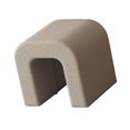 thumbnail image 2 of Elodie Vanity Stool Decorative Fleece Foot Stool for Living Room Hallway Home Decor Gray, 2 of 8