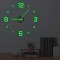 thumbnail image 5 of Large Wall Clocks Large Decorative Luminous Wall Clock Stickers, Diy Glowing Frameless Hanging Watches, Diy Sticker Wall Clocks for Kitchen, Bathroom, Home Decoration , Digital Luminous, 5 of 5