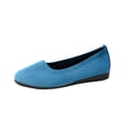 thumbnail image 1 of Womens Casual Shoes Large Size Knit Solid Color Simplicity Soft Sole Round Toe Flat Bottom Slip on Lightweight Comfortable Breathable Mesh Walking Shoes Sky Blue, 1 of 9