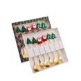 thumbnail image 2 of Rbaofujie Christmas Decorations Outside Christmas Spoon Christmas Dessert Spoon fork Stainless Steel Tableware Set Cute Doll with Hand Gift Christmas Decorations Indoor, 2 of 2
