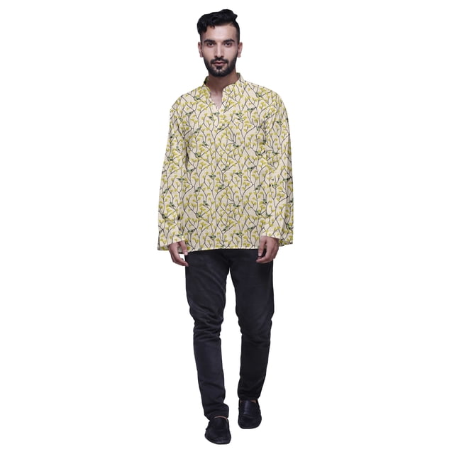 Atasi Cotton Ethnic Short Kurta For Boys Printed Party Wear Kurta For Men