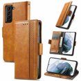 thumbnail image 1 of Case for Samsung Galaxy S21 FE 5G Cover Leather Wallet Folio Case Book Design Flip Magnetic Closure - Yellow, 1 of 5